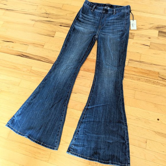 Judy Blue High Waist Pull-On Super Flare Jeans Jeggings Denim Blue Size 9/29 NWT - Picture 3 of 16
